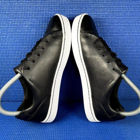 🔴 CLARKS PAWLEY SPRINGS Women`s Size 7 Black White Leather Comfort Shoes 13291 - Picture 5 of 8